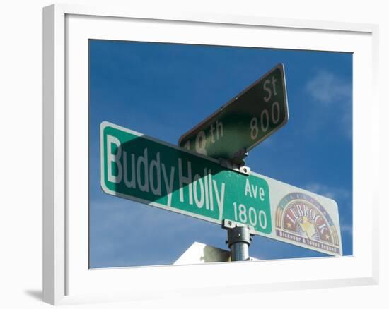 Buddy Holly Avenue, Lubbock, Texas, USA-Ethel Davies-Framed Photographic Print