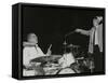 Buddy Rich and Conductor Andrew Litton, Royal Festival Hall, London, June 1985-Denis Williams-Framed Stretched Canvas