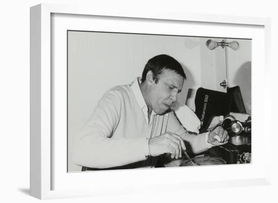 Buddy Rich Eating Backstage at Ronnie Scotts Jazz Club, London, 1979-Denis Williams-Framed Photographic Print