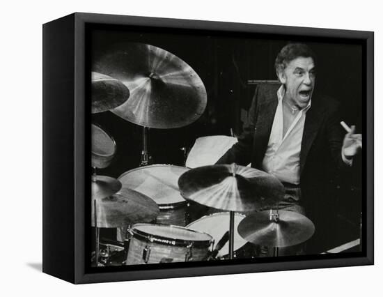 Buddy Rich in Concert at the Forum Theatre, Hatfield, Hertfordshire, March 1980-Denis Williams-Framed Stretched Canvas