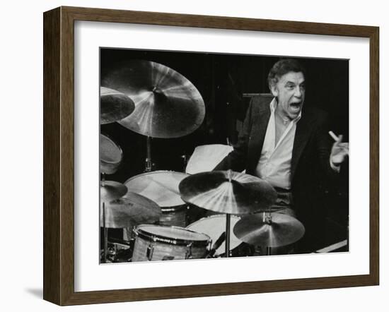 Buddy Rich in Concert at the Forum Theatre, Hatfield, Hertfordshire, March 1980-Denis Williams-Framed Photographic Print