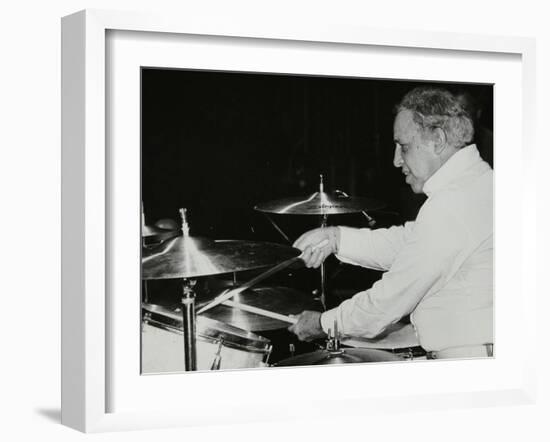 Buddy Rich on the Drums, Royal Festival Hall, London, June 1985-Denis Williams-Framed Photographic Print