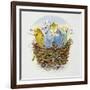 Budgerigars in a Nest, 1995-E.B. Watts-Framed Giclee Print