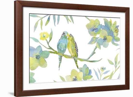 Budgie Love-Sandra Jacobs-Framed Giclee Print