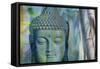 Budha with Bamboo-Cora Niele-Framed Stretched Canvas