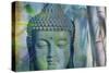 Budha with Bamboo-Cora Niele-Stretched Canvas
