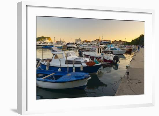 Budva Marina, Old Town (Stari Grad), Budva, Montenegro, Europe-Alan Copson-Framed Photographic Print