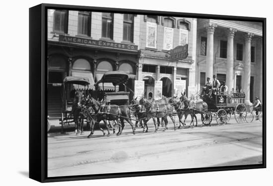 Budweiser Beer Wagon-null-Framed Stretched Canvas