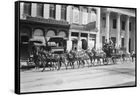 Budweiser Beer Wagon-null-Framed Stretched Canvas