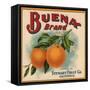 Buena Brand - California - Citrus Crate Label-Lantern Press-Framed Stretched Canvas