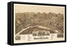 Buena Vista, Virginia - Panoramic Map-Lantern Press-Framed Stretched Canvas