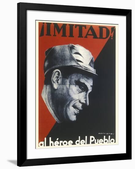 Buenaventura Durruti Communist Militant Leader During Spanish Civil War-null-Framed Photographic Print