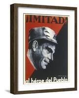 Buenaventura Durruti Communist Militant Leader During Spanish Civil War-null-Framed Photographic Print