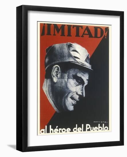 Buenaventura Durruti Communist Militant Leader During Spanish Civil War-null-Framed Photographic Print