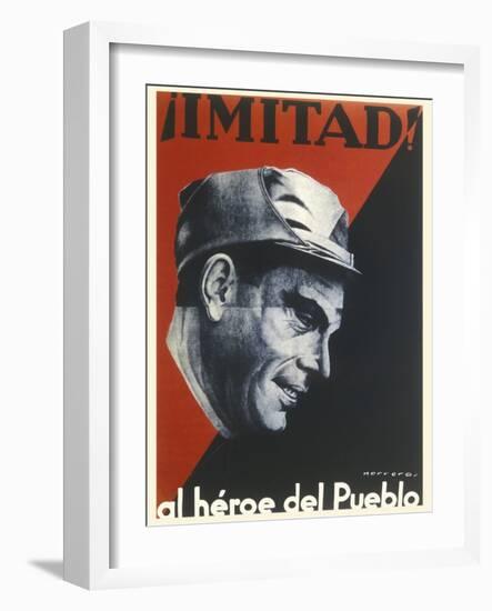 Buenaventura Durruti Communist Militant Leader During Spanish Civil War-null-Framed Photographic Print