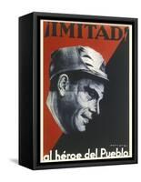 Buenaventura Durruti Communist Militant Leader During Spanish Civil War-null-Framed Stretched Canvas