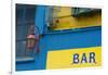 Buenos Aires, Argentina. La Boca Colorful Street with Murals Out Window of Bar of Building-Bill Bachmann-Framed Photographic Print