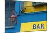 Buenos Aires, Argentina. La Boca Colorful Street with Murals Out Window of Bar of Building-Bill Bachmann-Mounted Photographic Print