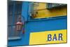 Buenos Aires, Argentina. La Boca Colorful Street with Murals Out Window of Bar of Building-Bill Bachmann-Mounted Photographic Print