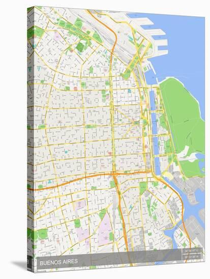 Buenos Aires, Argentina Map-null-Stretched Canvas