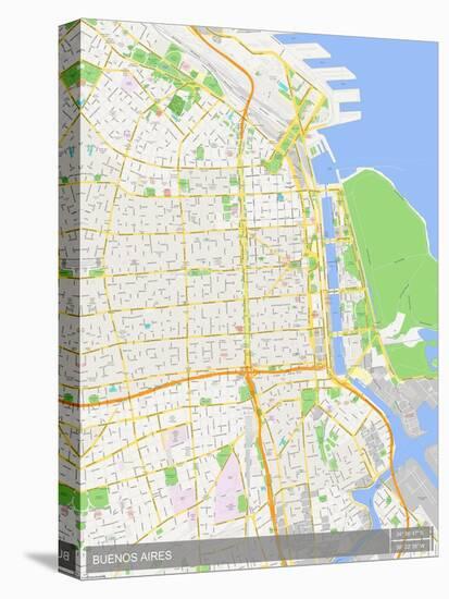 Buenos Aires, Argentina Map-null-Stretched Canvas