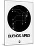 Buenos Aires Black Subway Map-NaxArt-Mounted Art Print