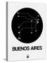 Buenos Aires Black Subway Map-NaxArt-Stretched Canvas