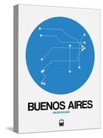 Buenos Aires Blue Subway Map-NaxArt-Stretched Canvas