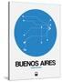 Buenos Aires Blue Subway Map-NaxArt-Stretched Canvas