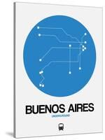 Buenos Aires Blue Subway Map-NaxArt-Stretched Canvas