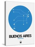 Buenos Aires Blue Subway Map-NaxArt-Stretched Canvas