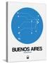 Buenos Aires Blue Subway Map-NaxArt-Stretched Canvas