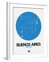 Buenos Aires Blue Subway Map-NaxArt-Framed Art Print