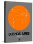 Buenos Aires Orange Subway Map-NaxArt-Stretched Canvas