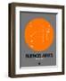 Buenos Aires Orange Subway Map-NaxArt-Framed Art Print