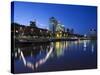 Buenos Aires, Puerto Madero, Highrise Buildings, Dusk, Argentina-Walter Bibikow-Stretched Canvas