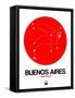 Buenos Aires Red Subway Map-NaxArt-Framed Stretched Canvas