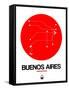 Buenos Aires Red Subway Map-NaxArt-Framed Stretched Canvas