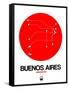 Buenos Aires Red Subway Map-NaxArt-Framed Stretched Canvas