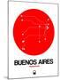 Buenos Aires Red Subway Map-NaxArt-Mounted Art Print