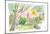 Buenos Aires Relaxing in Park with Congress View-M. Bleichner-Mounted Art Print