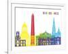 Buenos Aires Skyline Pop-paulrommer-Framed Art Print