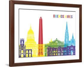 Buenos Aires Skyline Pop-paulrommer-Framed Art Print