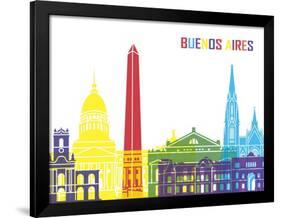 Buenos Aires Skyline Pop-paulrommer-Framed Art Print