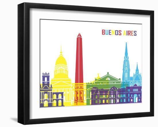 Buenos Aires Skyline Pop-paulrommer-Framed Art Print