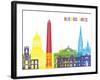 Buenos Aires Skyline Pop-paulrommer-Framed Art Print