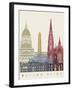 Buenos Aires Skyline Poster-paulrommer-Framed Art Print