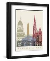 Buenos Aires Skyline Poster-paulrommer-Framed Art Print