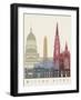 Buenos Aires Skyline Poster-paulrommer-Framed Art Print