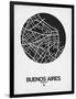 Buenos Aires Street Map Black on White-NaxArt-Framed Art Print